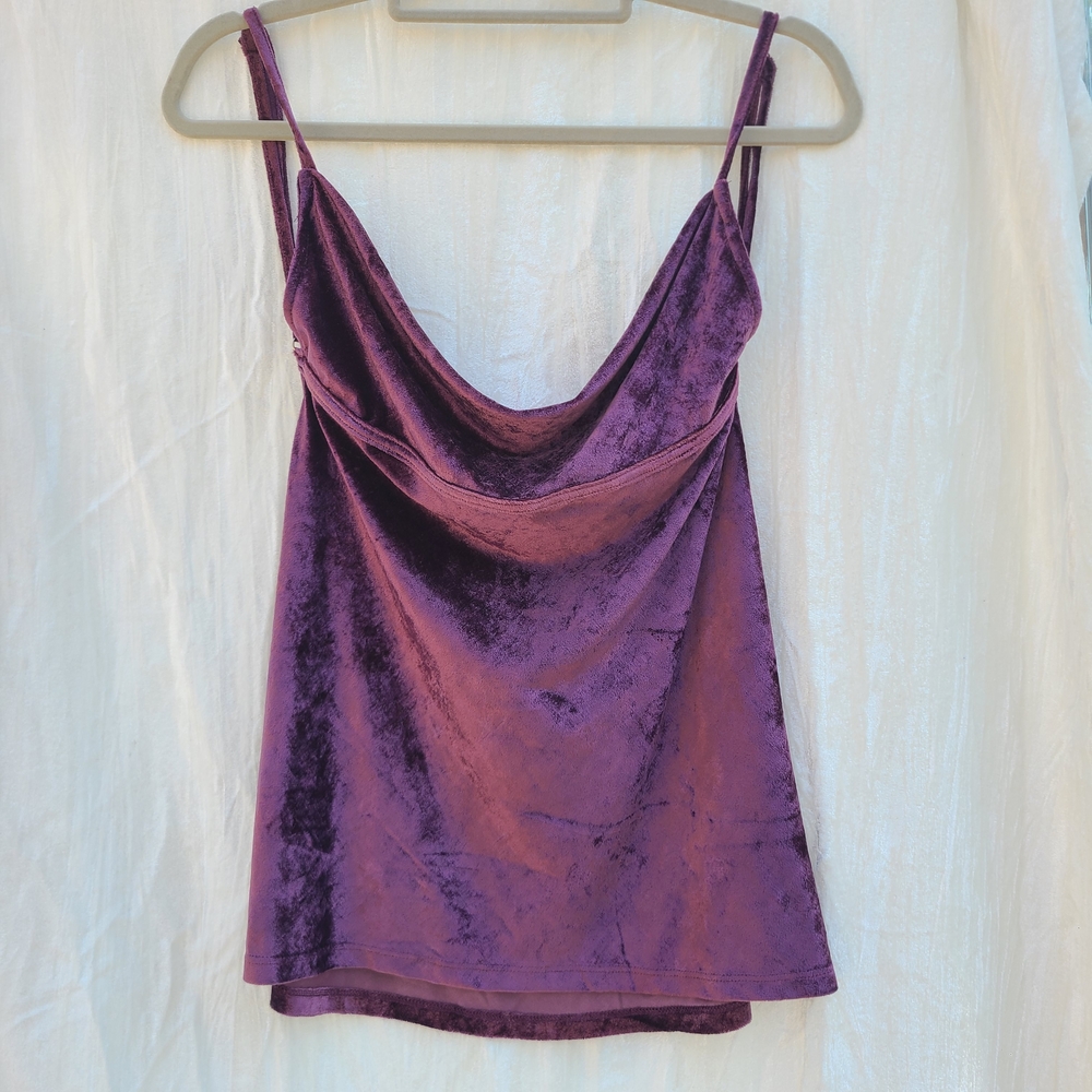 Free People All Night Velvet Cowl Neck Camisole Top‎ - Picture 3 of 6